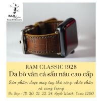 Ram Classic 1928 Dây Đồng Hồ Da Vân Cá Sấu